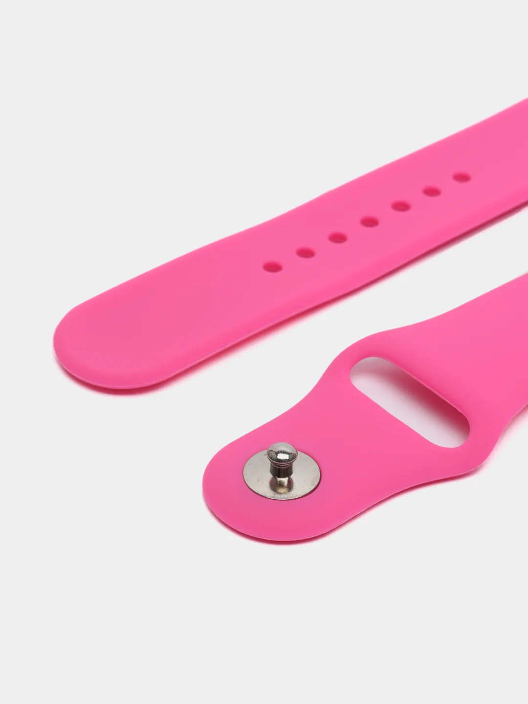 Фуксия ремешок для Apple Watch 3, 4, 5, 6, SE, 7, 8, ultra, силиконовый