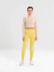 Желтый спортивные легинсы женские