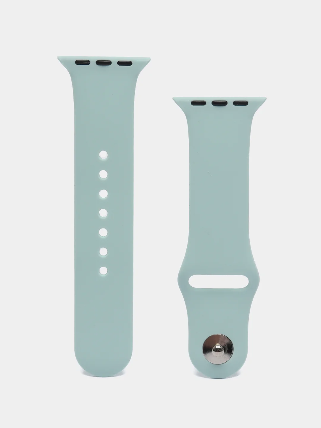 Мятный ремешок для Apple Watch 3, 4, 5, 6, SE, 7, 8, ultra, силиконовый