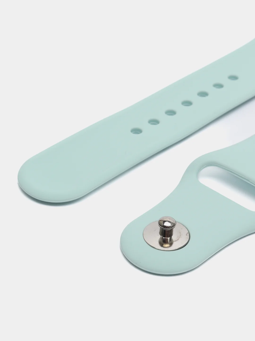 Мятный ремешок для Apple Watch 3, 4, 5, 6, SE, 7, 8, ultra, силиконовый