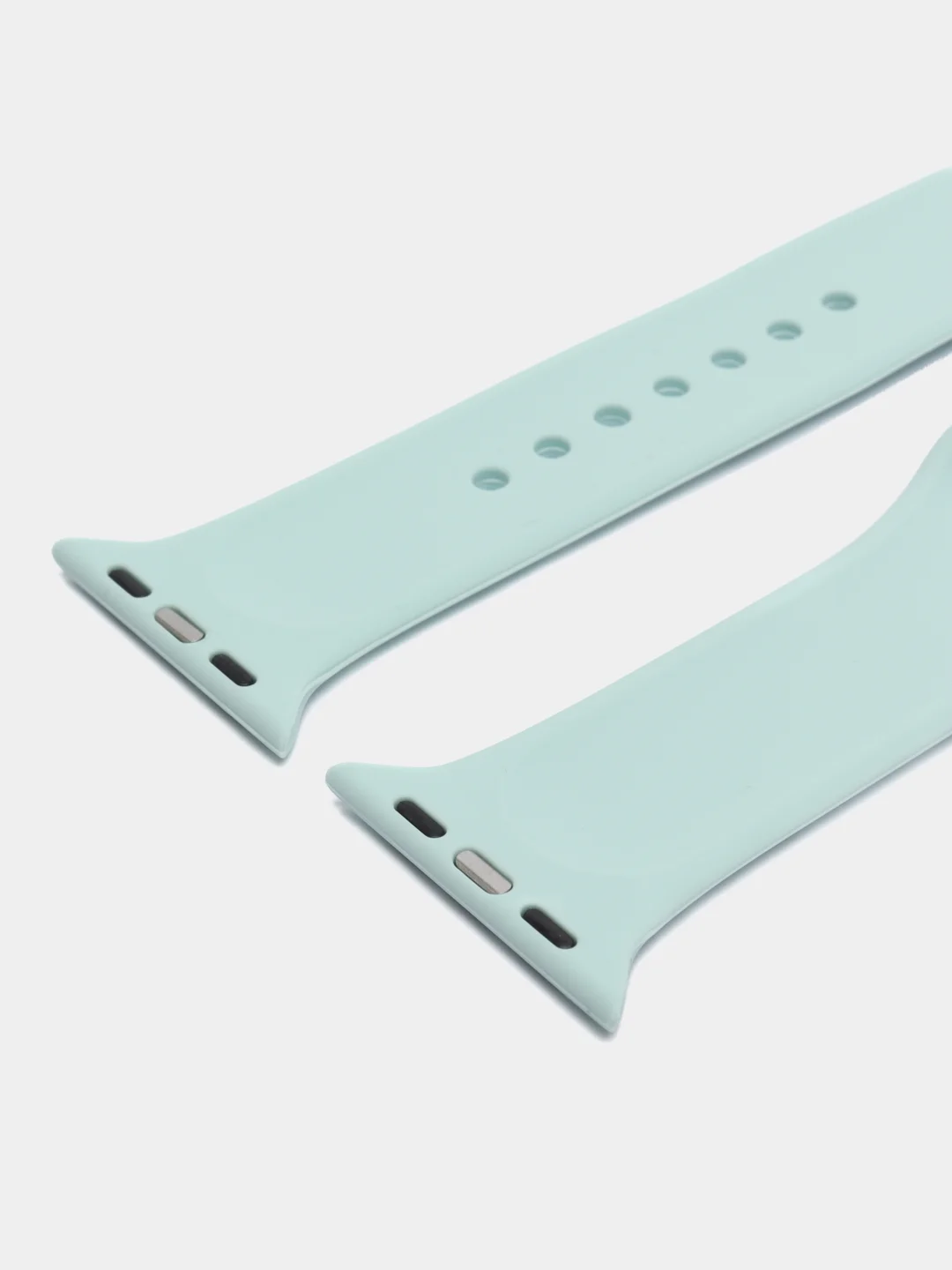 Мятный ремешок для Apple Watch 3, 4, 5, 6, SE, 7, 8, ultra, силиконовый