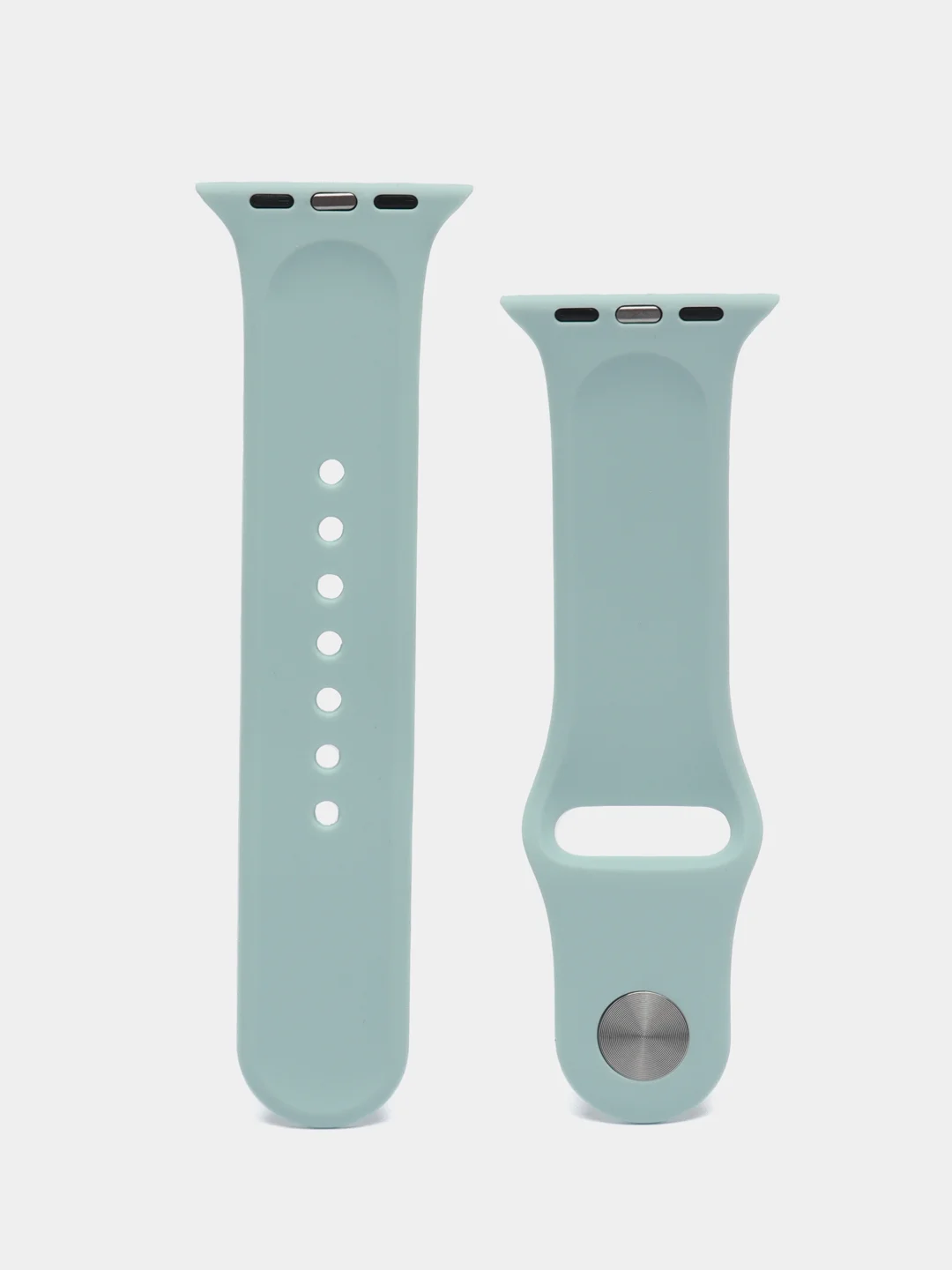 Мятный ремешок для Apple Watch 3, 4, 5, 6, SE, 7, 8, ultra, силиконовый