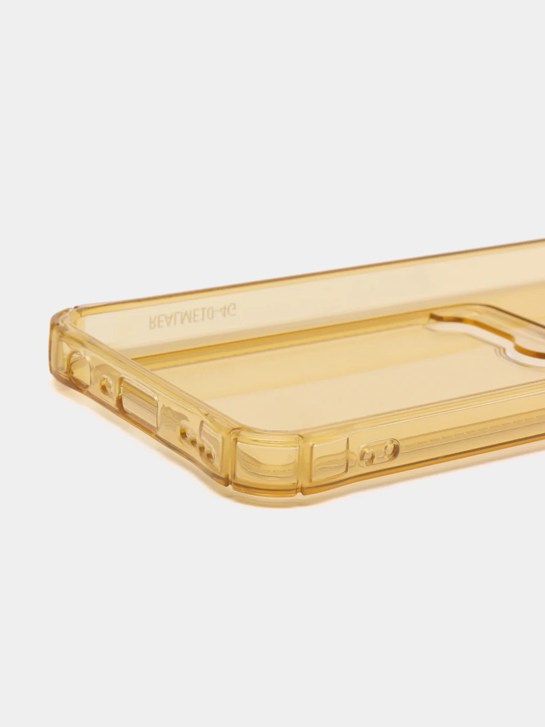 Золотой силиконовый чехол для Realme 10 4G (Реалми 10 4G), прозрачный