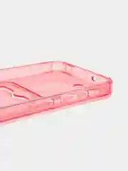 Розовый чехол для Samsung Galaxy S23 (Самсунг Галакси С23), с карманом, прозрачный
