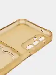 Желтый силиконовый чехол Samsung Galaxy A14 4G,  A14 5G, с карманом, прозрачный,