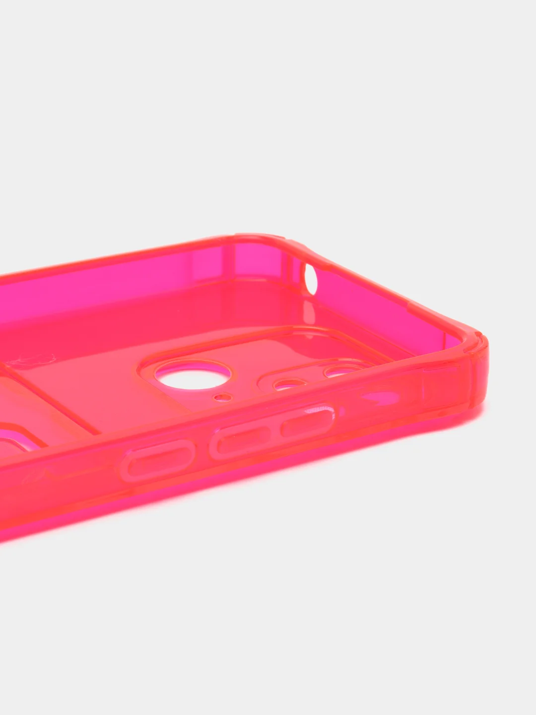 Красный чехол для Xiaomi Redmi 10C, ( Редми 10С ), с карманом для карт, прозрачный