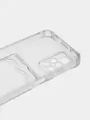 Прозрачный силиконовый чехол для Xiaomi Redmi 10 (Редми 10), прозрачный, с карманом для карт