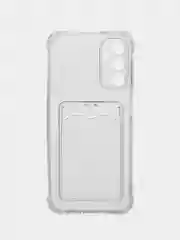 Прозрачный силиконовый чехол Samsung Galaxy A14 4G,  A14 5G, с карманом, прозрачный,