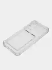 Прозрачный силиконовый чехол Samsung Galaxy A14 4G,  A14 5G, с карманом, прозрачный,
