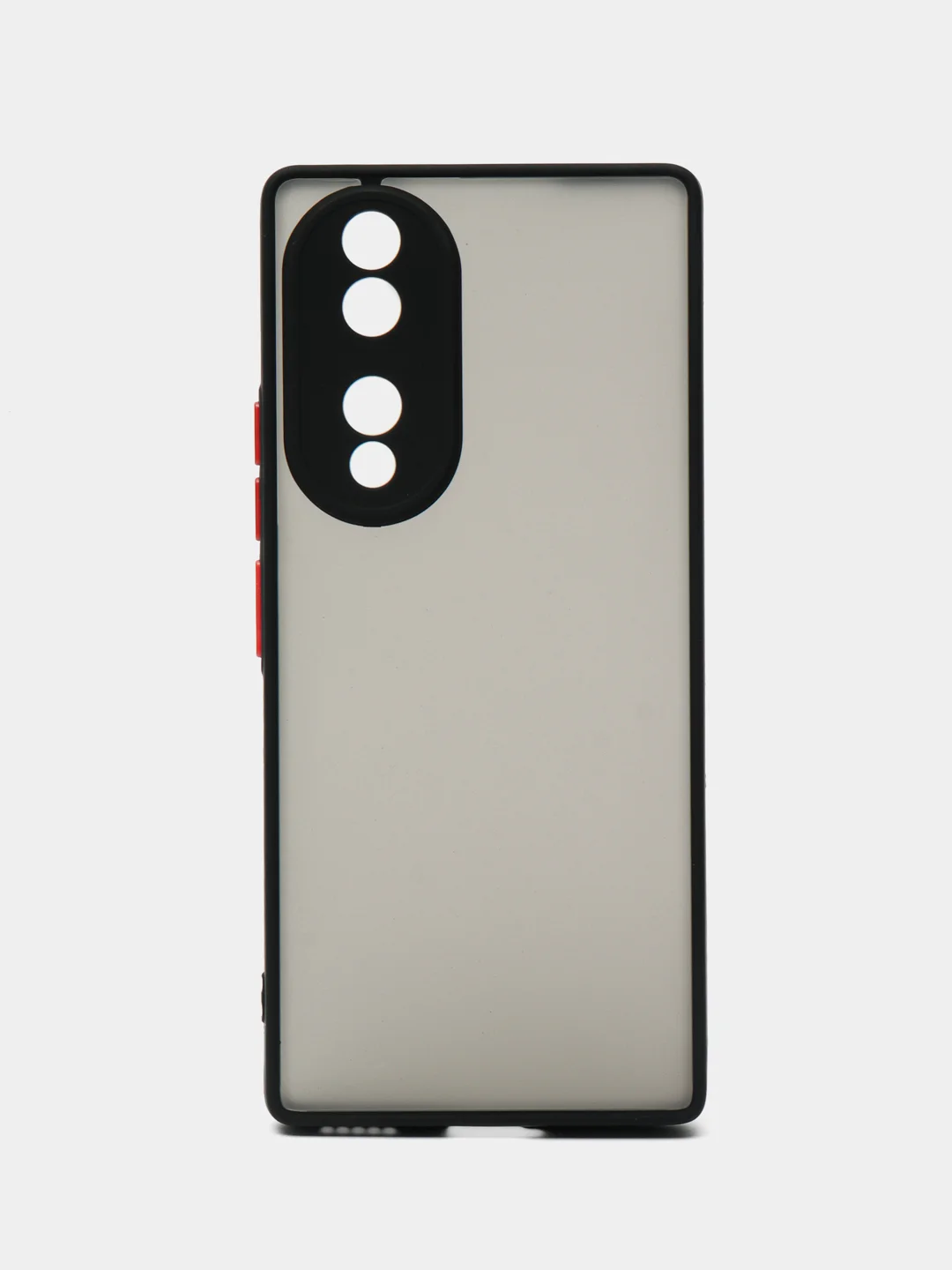 Черный чехол для Huawei Honor 70 (Хуавей Хонор 70), пластиковый, матовый, с цветными кнопками