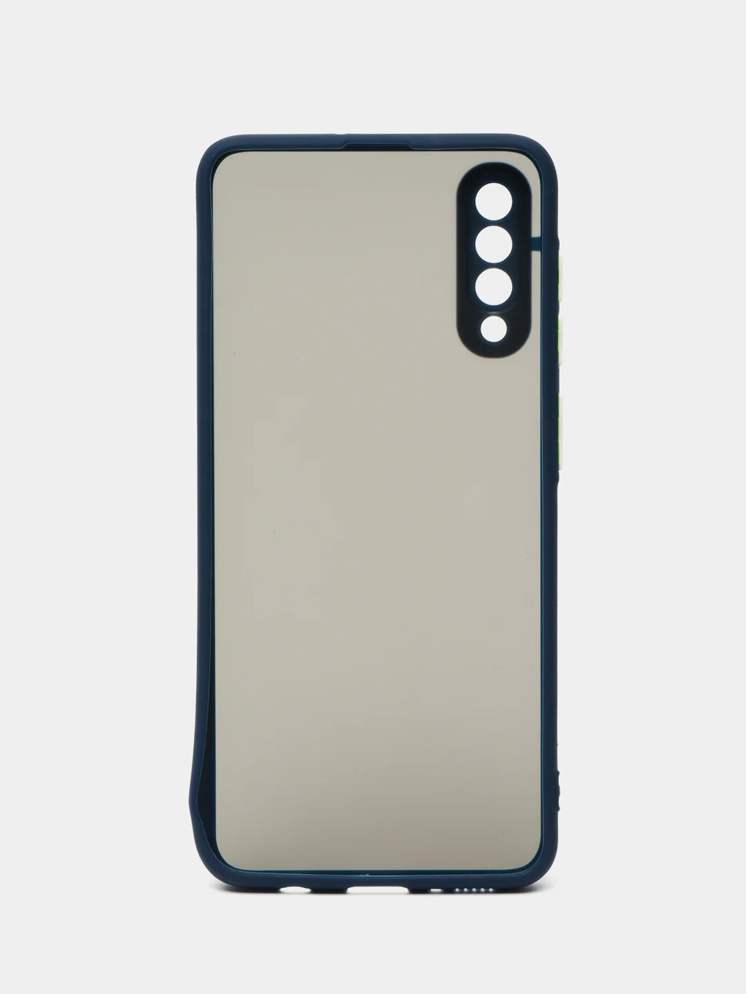 Синий чехол Samsung Galaxy A50 / A50s / A30s, пластиковый, матовый с цветными кнопками