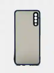 Синий чехол Samsung Galaxy A50 / A50s / A30s, пластиковый, матовый с цветными кнопками