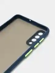 Синий чехол Samsung Galaxy A50 / A50s / A30s, пластиковый, матовый с цветными кнопками