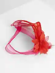Красный маска карнавальная "Кружево"