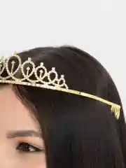Бежевый набор с диадемой (короной) и лентой Birthday Girl (Queen)