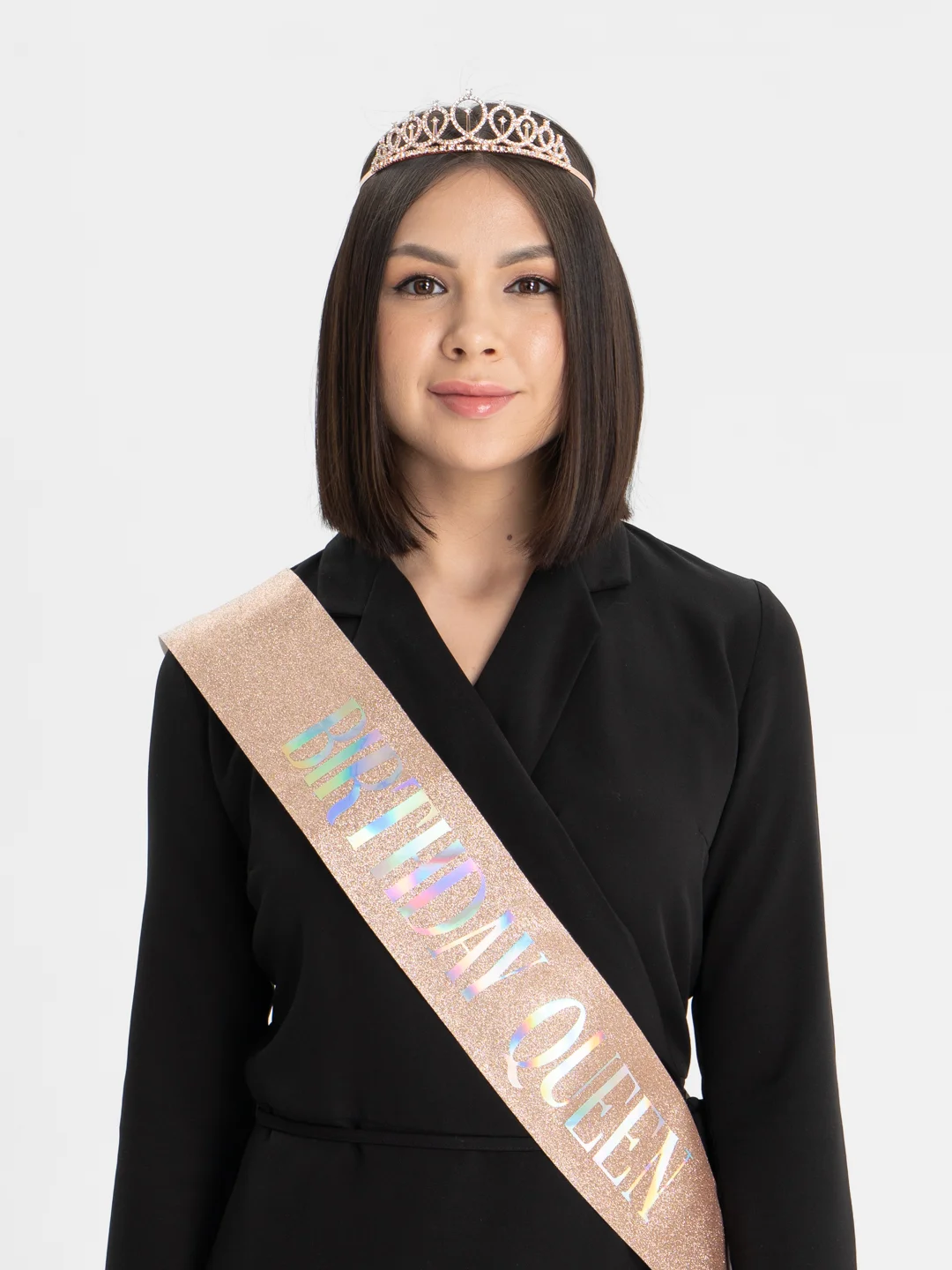 Пудровый набор с диадемой (короной) и лентой Birthday Girl (Queen)