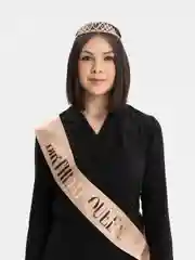 Розовый набор с диадемой (короной) и лентой Birthday Girl (Queen)