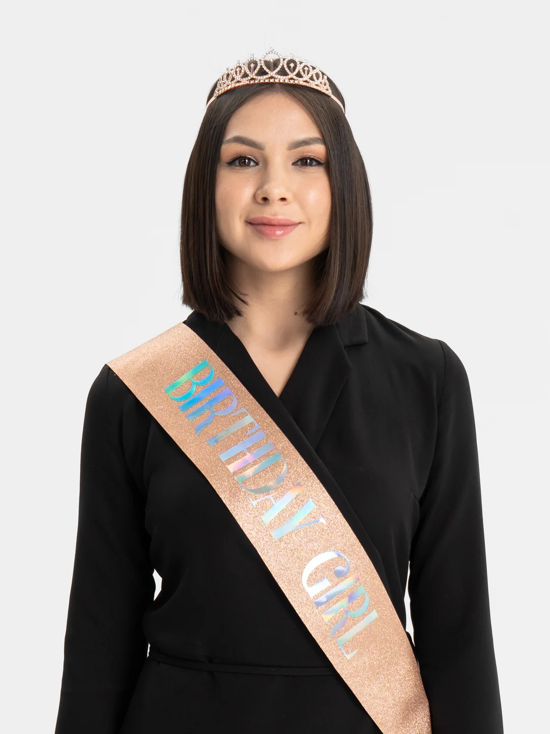 Сиреневый набор с диадемой (короной) и лентой Birthday Girl (Queen)