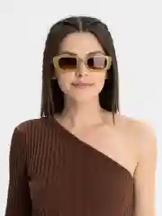 Золотистый хаки солнцезащитные очки