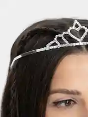 Прозрачный диадема со стразами