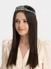 Угольный диадема со стразами