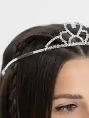 Угольный диадема со стразами