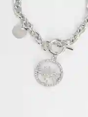 Серебряный браслет женский с подвеской Luna, на запястье