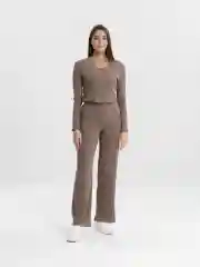 Шоколадный костюм женский  лапша, тройка SHARMIN