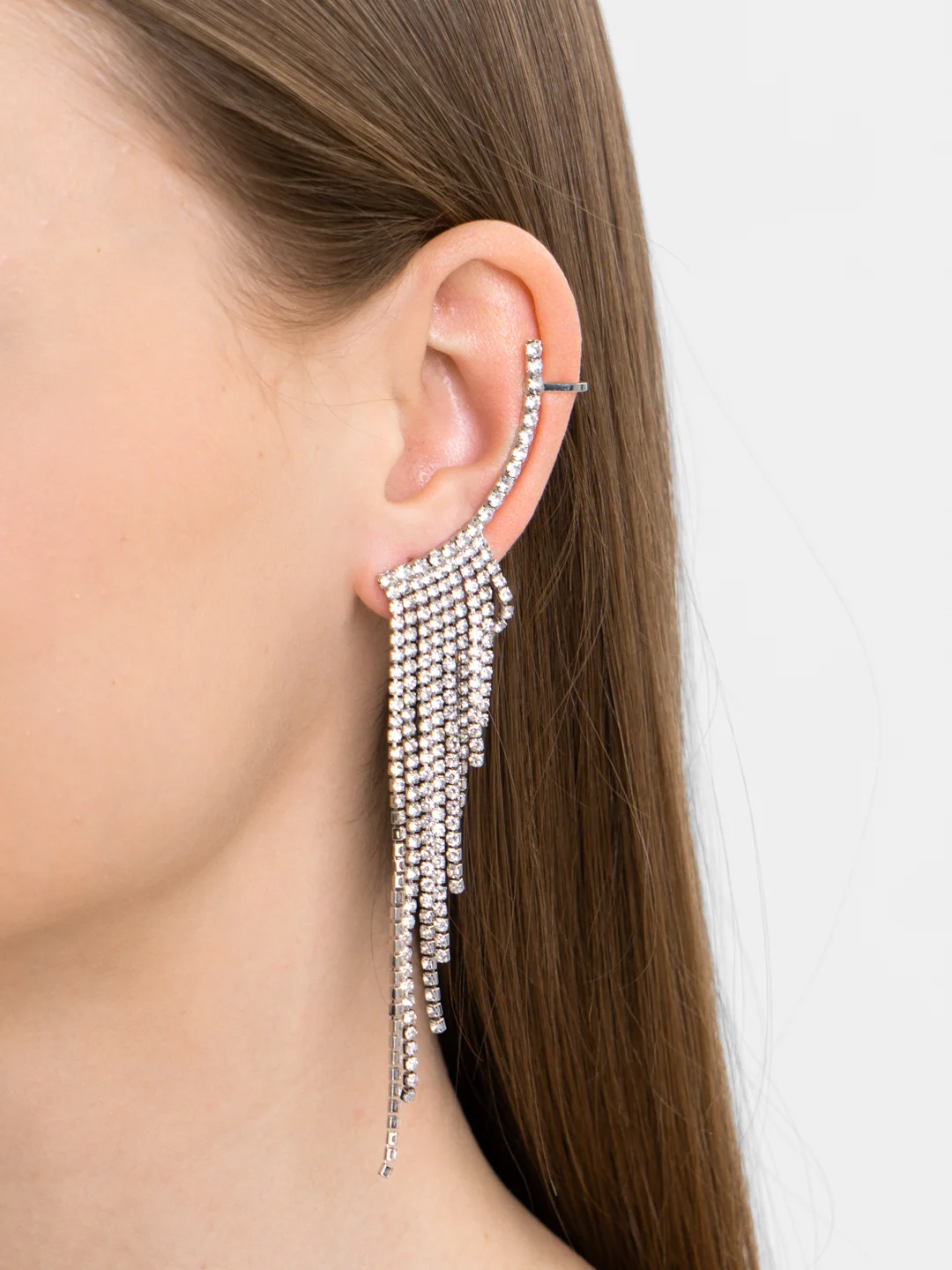 Серебряный женские вечерние серьги