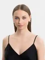 Серебряный серьги с камнем Swarovski
