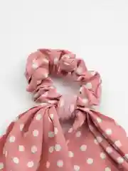 Коралловый платок в горошек на резинке
