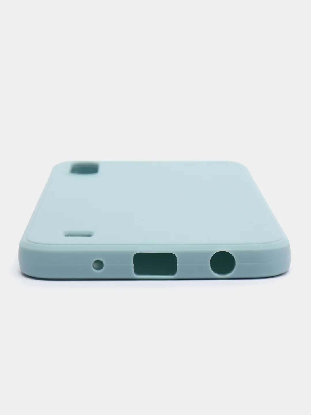 Светло-синий чехол Samsung Galaxy A10, Самсунг Галакси А10, черный, силиконовый