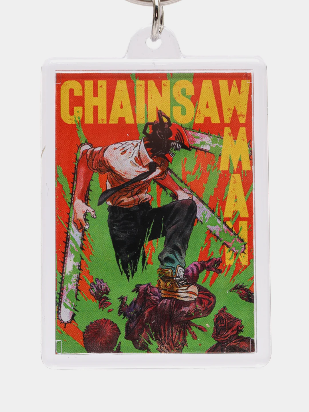 Зеленый брелок по аниме Человек-бензопила Chainsaw Man