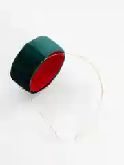 Тёмно-зелёный тюбетейка женская с ободком