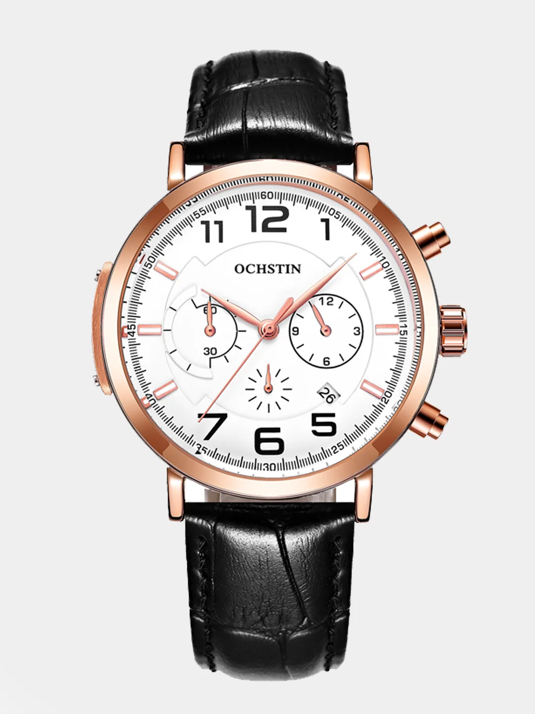 Золотой мужские наручные часы Ochstin 6105A с хронографом в подарочной упаковке