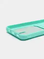 Бирюзовый чехол для Samsung Galaxy A14 5G / Самсунг А14 5Г, силиконовый, с карманом для карты