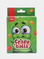 Набор Химические опыты Crazy Balls Оранжевый, зелёный и сиреневый шарики