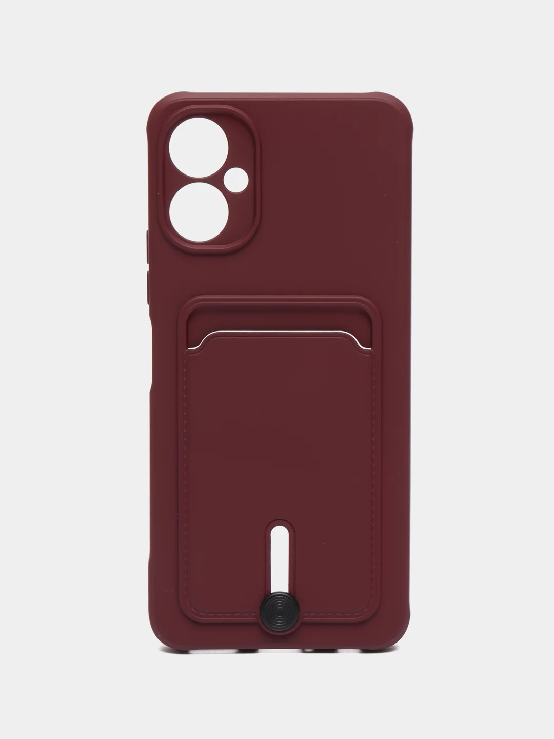 Бордовый чехол для Tecno Spark 9 Pro / Техно Спарк 9 Про, силиконовый, с карманом для карты