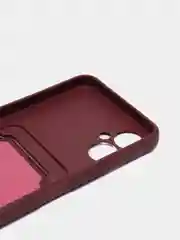 Бордовый чехол для Tecno Spark 9 Pro / Техно Спарк 9 Про, силиконовый, с карманом для карты