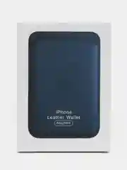 Синий картхолдер (держатель для карт) из исскуственной кожи Mag Safe для iPhone