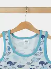 Голубой комплект белья для мальчика: майка и трусы