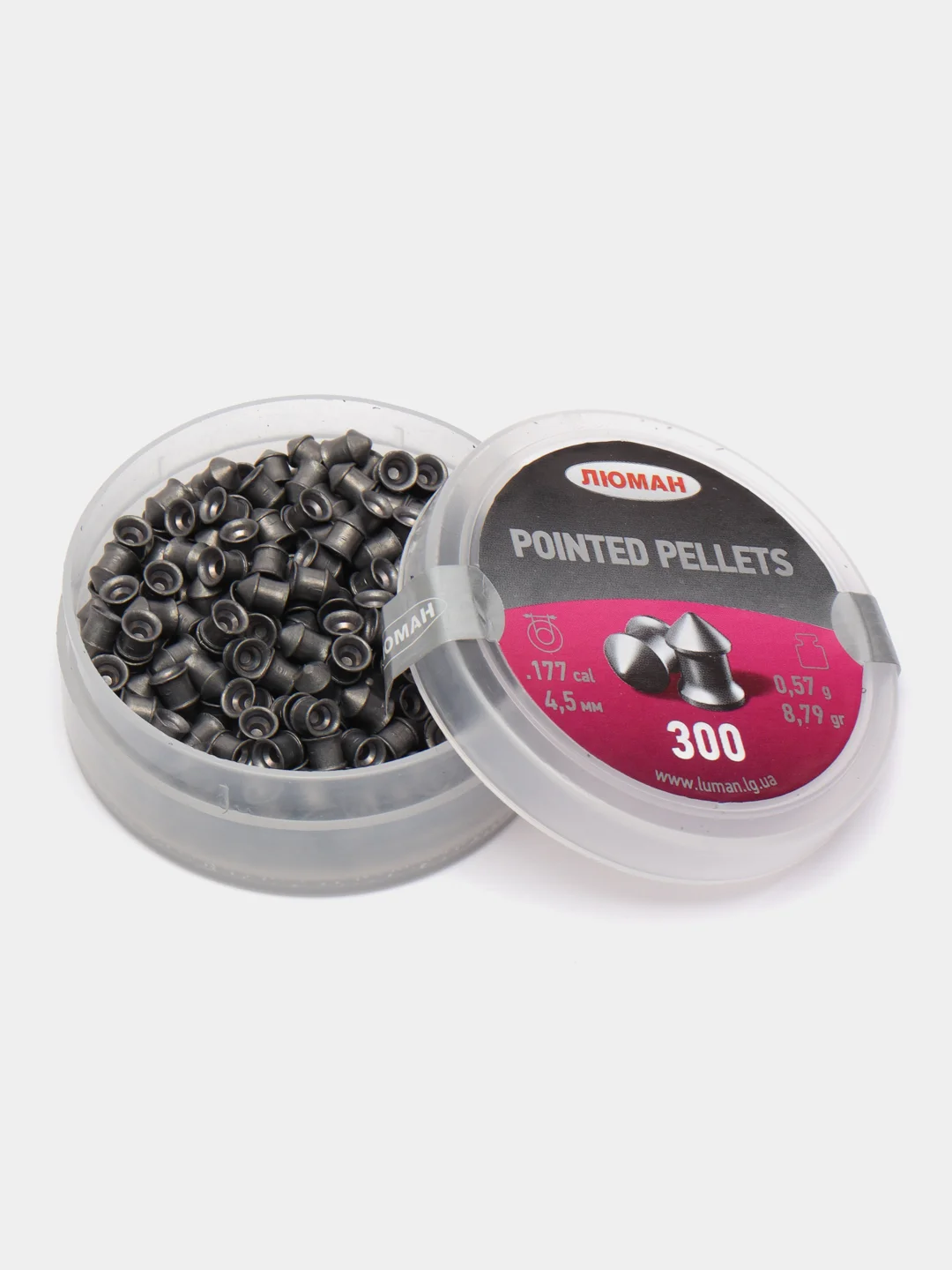 Пули Люман Pointed pellets, 4,5 мм, 0,57 г, 300 штук, свинцовые