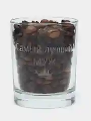 Аметистовый фужер, стакан для виски, с гравировкой, в подарочной упаковке из дерева