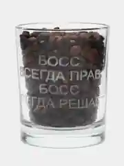 Алый фужер, стакан для виски, с гравировкой, в подарочной упаковке из дерева