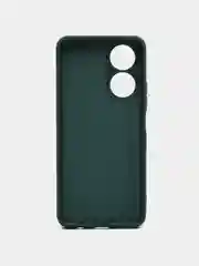 Тёмно-зелёный чехол силиконовый для Huawei Honor X7 / Хуавей Хонор Х7 Silicone Cover