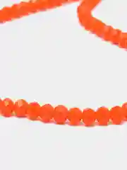Оранжевый стеклянные бусины "Рондели" на нити, матовые, рондели 3 мм
