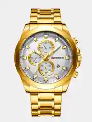 Золотой мужские наручные часы Curren 8354 с хронографом