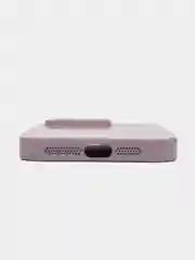 Сиреневый чехол для iPhone (Айфон) 13, 14, Pro, силиконовый, матовой, стеклянная панель