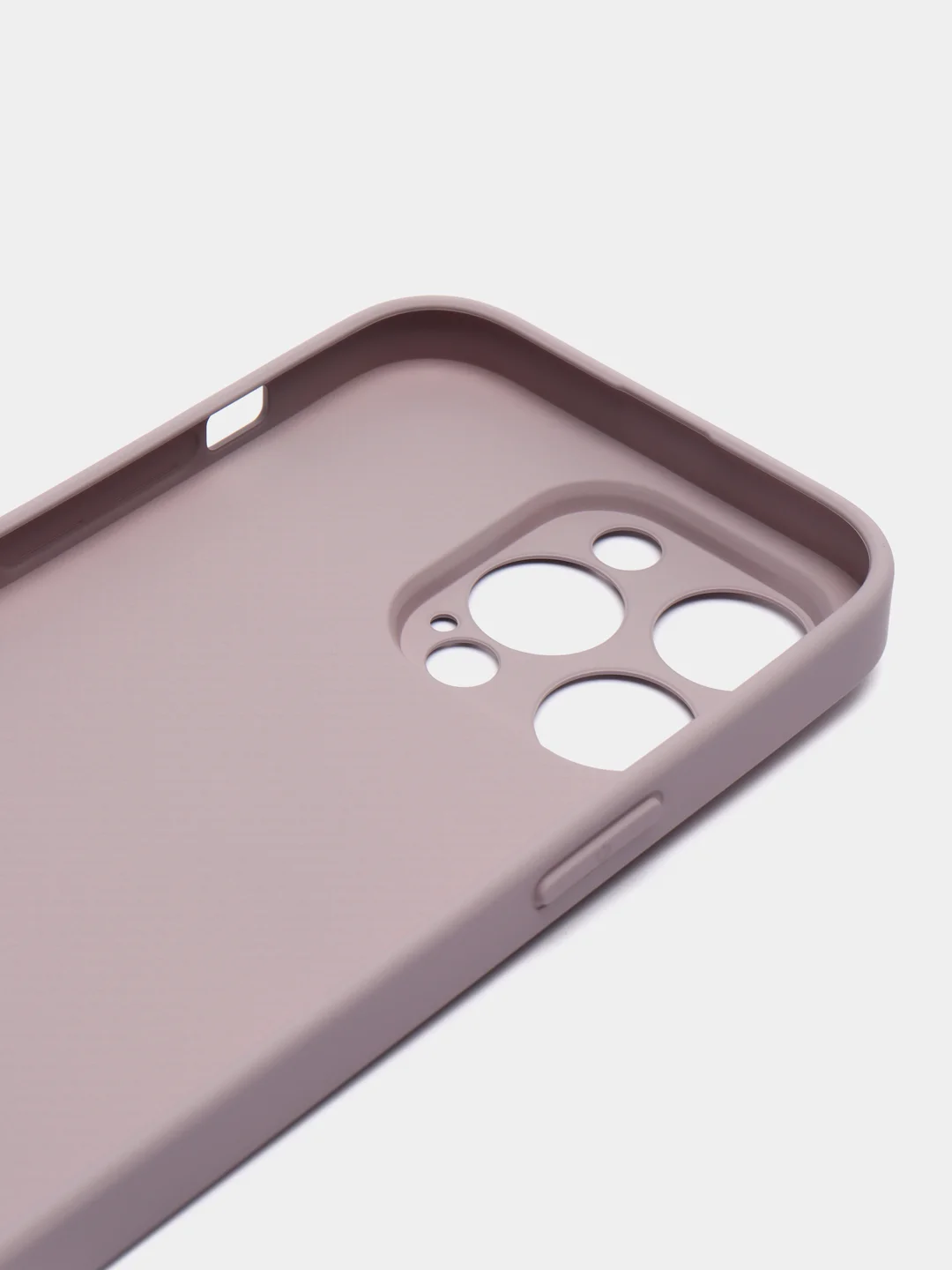 Сиреневый чехол для iPhone (Айфон) 13, 14, Pro, силиконовый, матовой, стеклянная панель