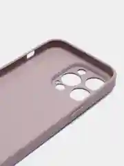 Сиреневый чехол для iPhone (Айфон) 13, 14, Pro, силиконовый, матовой, стеклянная панель